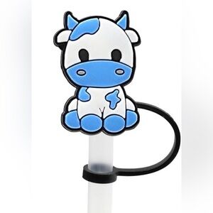 Blue Cow Straw Cover 7 MM